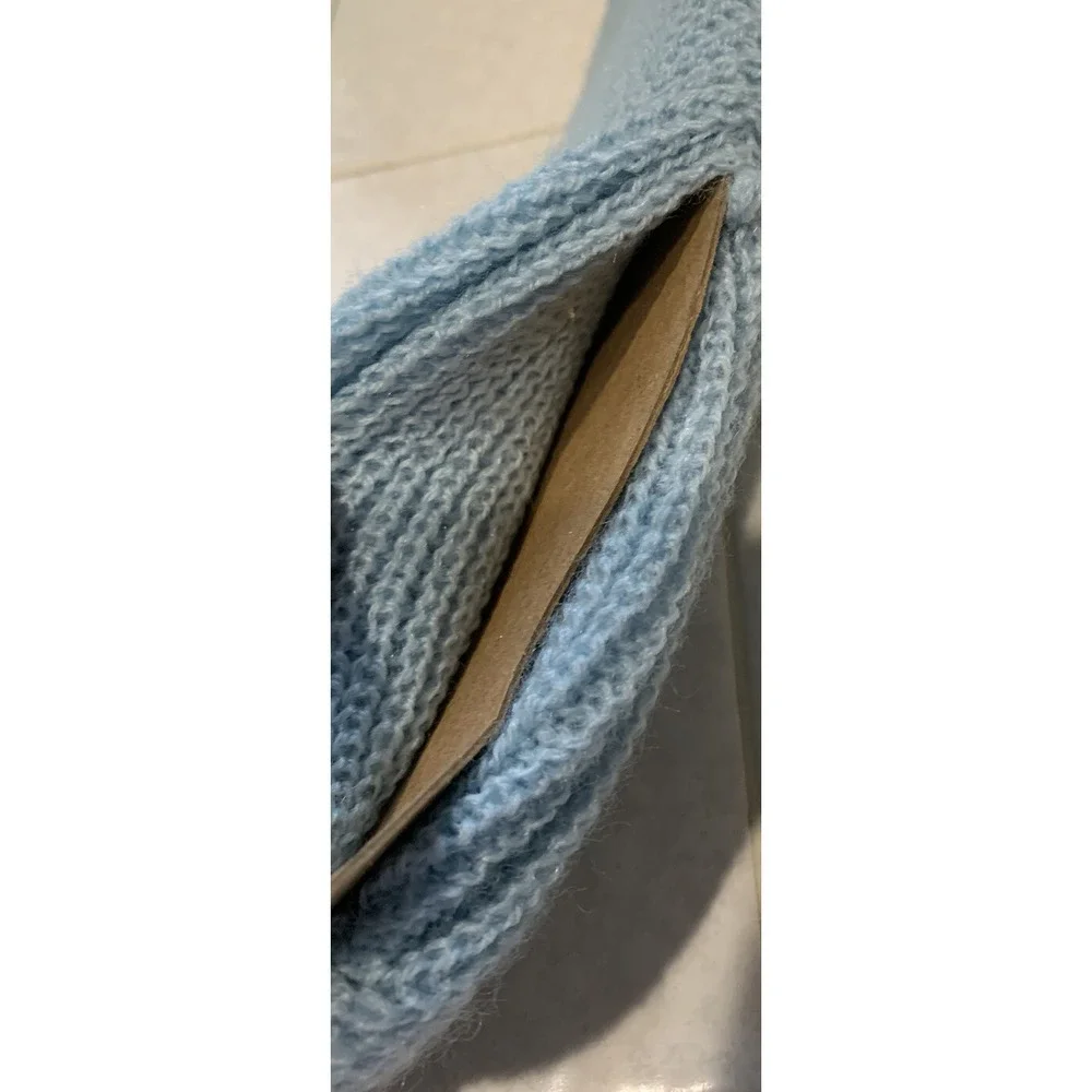 Vintage Orlon Knit Low Cut Booties Footies Blue Slipper Socks Made USA NEW NOS